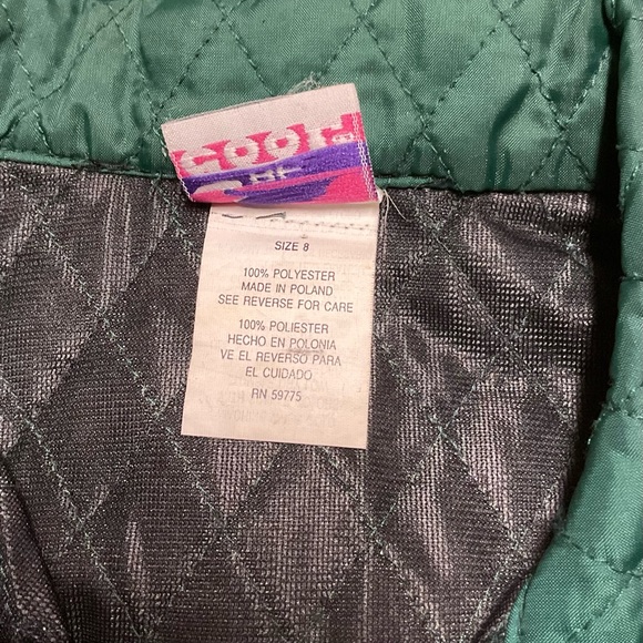 Vintage Sister Be Cool Quilted Vest Green Girls 8 Full Zip 90’s Top - Picture 9 of 9